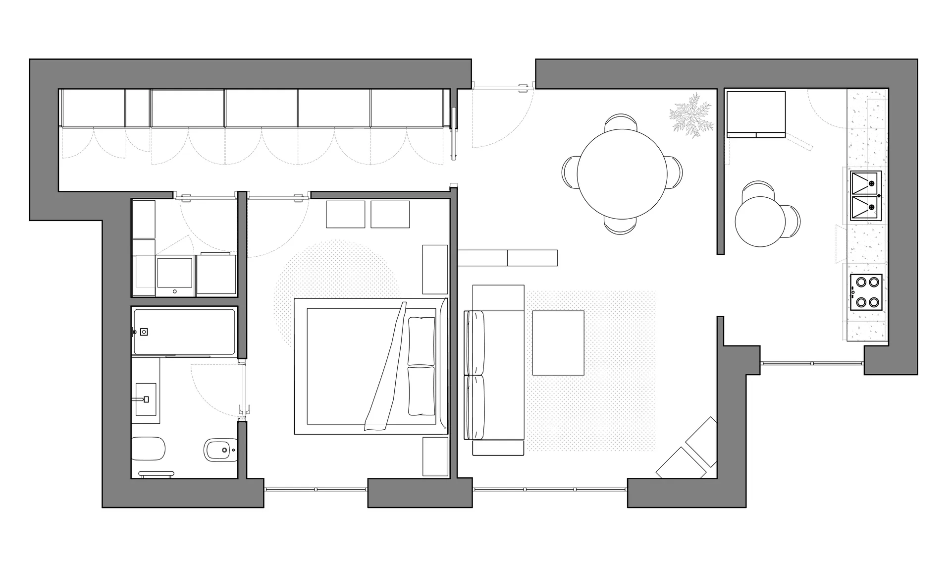 Planimetria progetto Seaside Panoramic Apartment - Artheco Interior Design