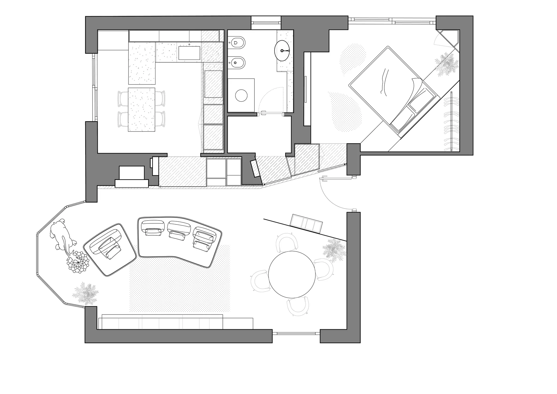 Planimetria progetto Modern Pop Residence - Artheco Interior Design