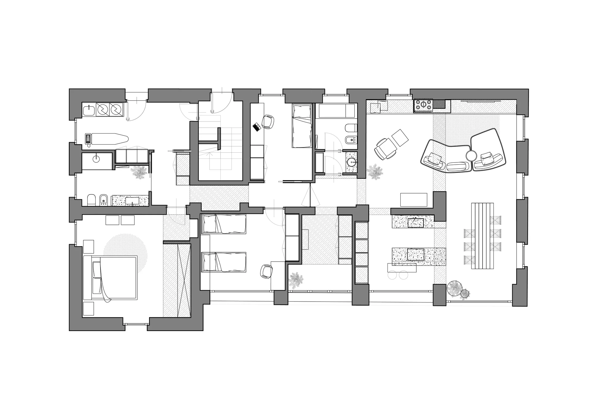Planimetria progetto Lombard Farmhouse Renovation - Artheco Interior Design