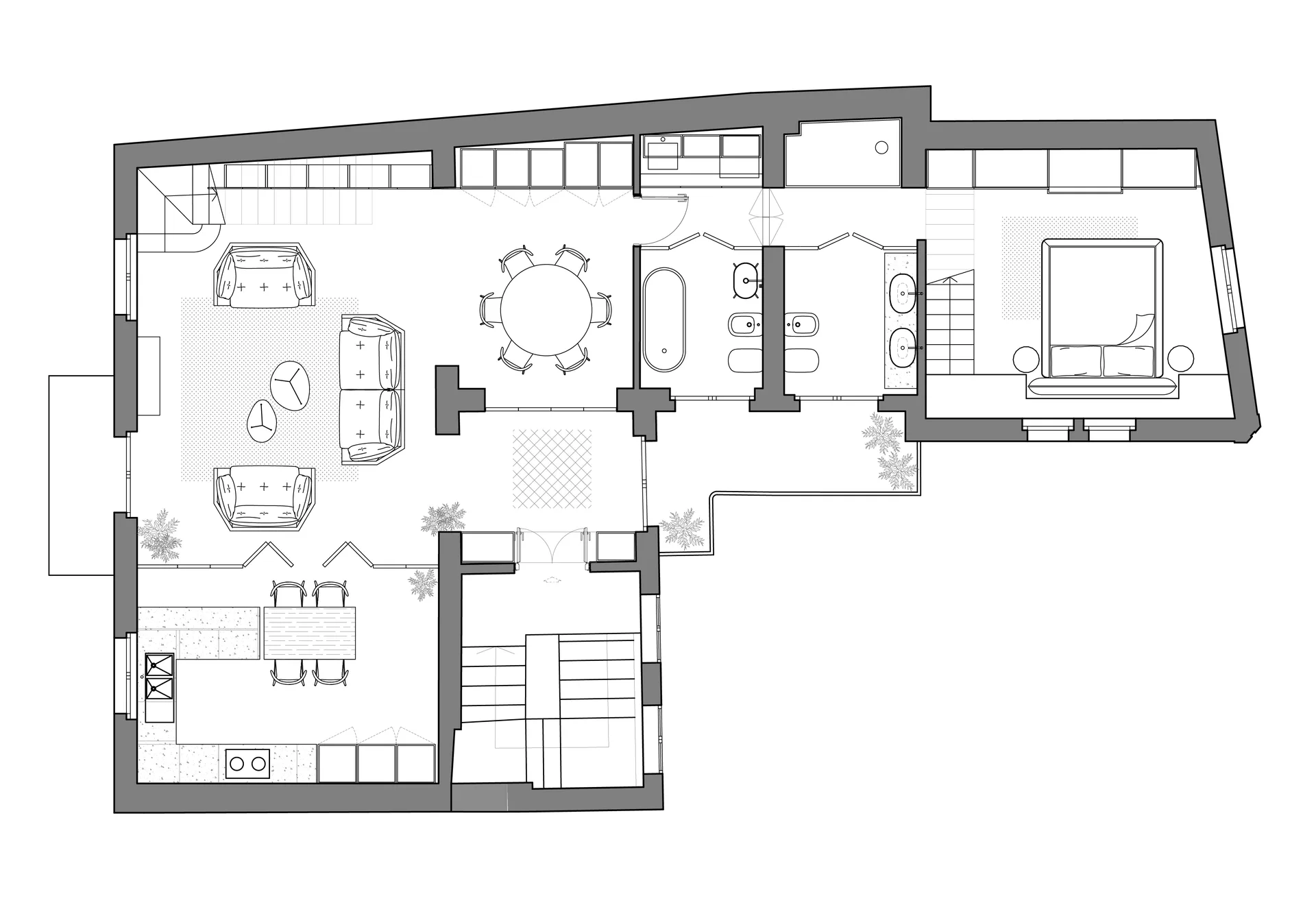 Planimetria progetto Restoration of an Art Nouveau Villa - Artheco Interior Design